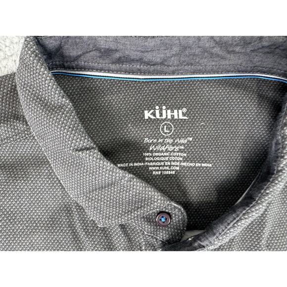 Kuhl Shirt Men Large Wildfibre Twill Short Sleeve Button-up Cotton RN 108846 - Picture 3 of 13